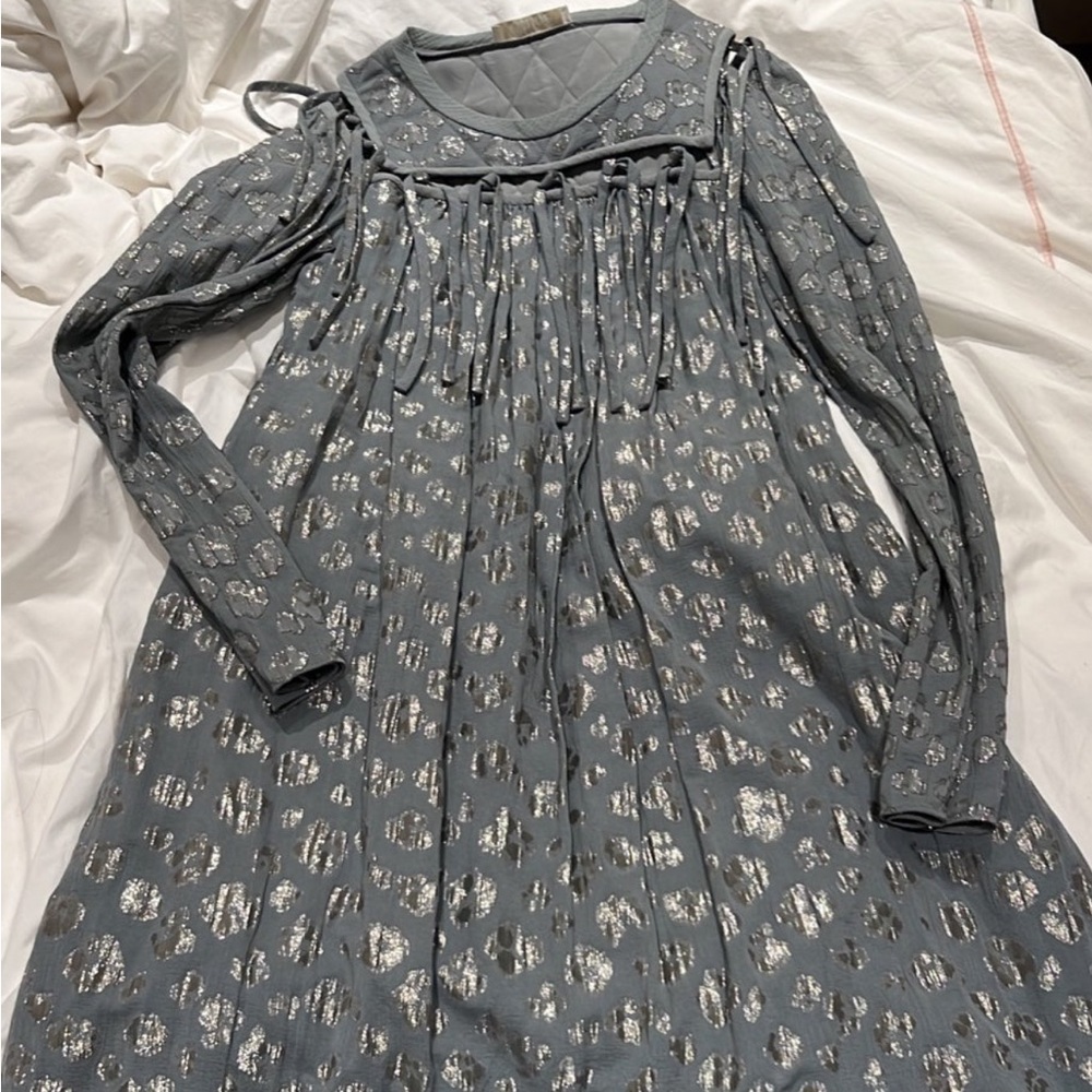 Chloe Gray and Silver Mini Dress